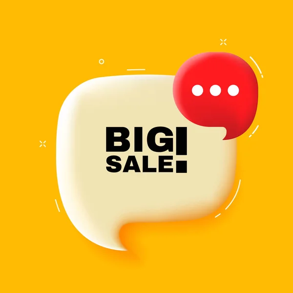 Big Sale Speech Bubble Big Sale Text Illustration Pop Art — Stockový vektor