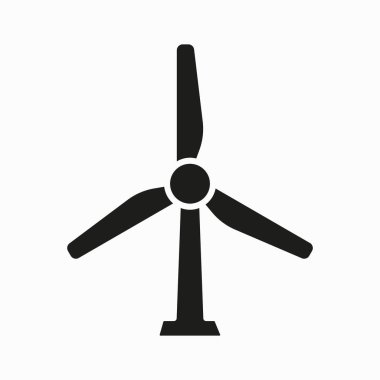 Rüzgar çiftliği çizgisi simgesi. Yeşil enerji, elektrik, enerji santrali, yenilenebilir kaynak, doğa, güç kaynağı, bıçaklar, türbin, sürdürülebilir. Ekoloji konsepti. İş ve Reklamcılık için vektör satırı simgesi.