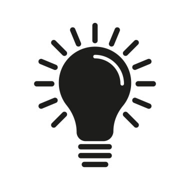 Light bulb with rays line icon. Lighting, electricity, electric, shine, wiring, glow. Thinking, creative idea, creativity, solution, strategy. Technology concept. Vector line icon for Advertising.