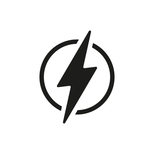 Electricity Line Icon Electric Lightning Circle High Voltage Power Supply — Stockový vektor