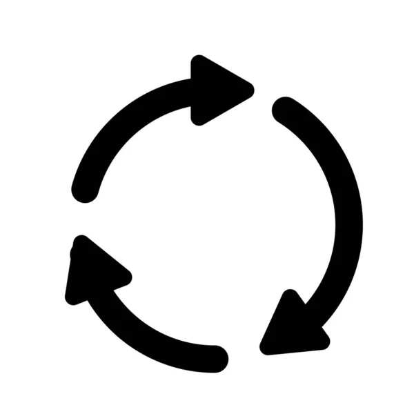 Circular Arrows Line Icon Recycle Recycling Loading Sync Synchronization Backup — Stock vektor