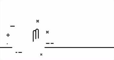 Two palms gesture. Index finger, fist, cool, deafmute, respect, salute, thumb up. Gestures for the deaf concept. One line drawing animation. Motion design. Animated technology logo. Video 4K