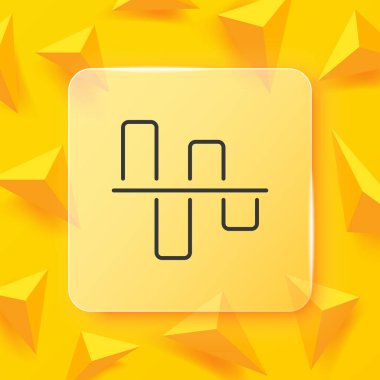 İstatistiksel çizelge çizgisi simgesi. Diyagram, istatistik, bilgi grafikleri, bar, pasta, grafik, düşüş, büyüme, ok, veri analizi iş konsepti. Glasmorfizm tarzı. İş için vektör satırı simgesi