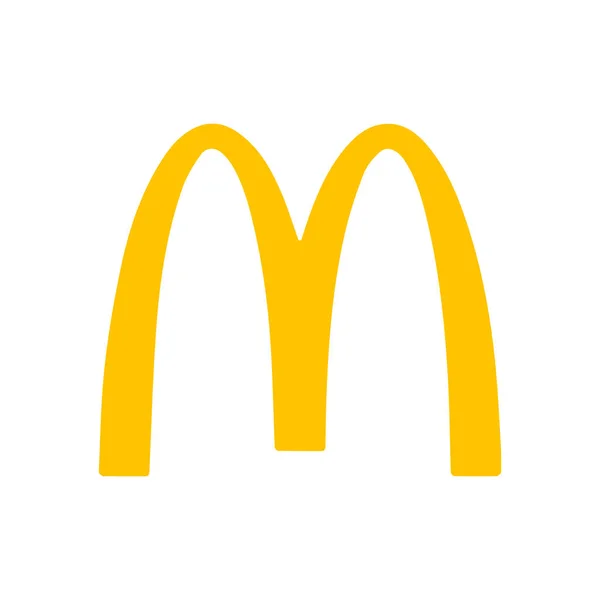Logotipo Mcdonalds Fundo Branco Catering Público Cadeia Restaurantes Fast Food —  Vetores de Stock