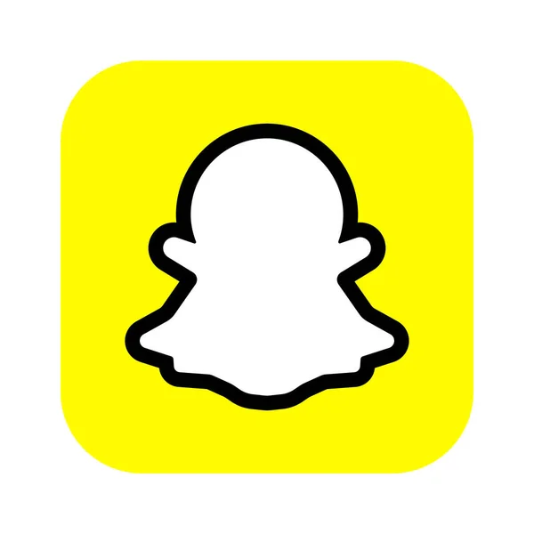 Snapchat Logo Auf Weißem Hintergrund Snapchat Logo Mobile Messaging App — Stockvektor