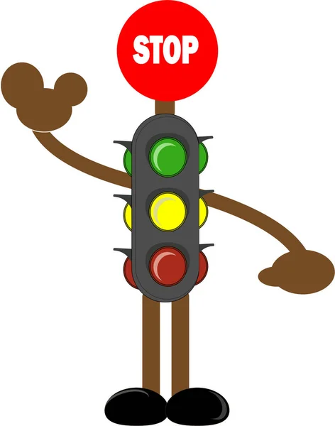 Ilustration Stop Traffic Light — Stockfoto