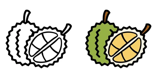 Illustration Vector Graphic Durian Fruit Food Icon — Stockvektor