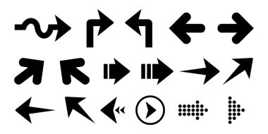 Bir ok simgelerinin İllüstrasyon Vektörü Grafiği