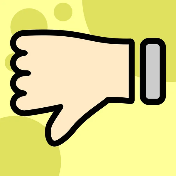 Illustration Vector Graphic Thumb Dislike Icon — Stock Vector