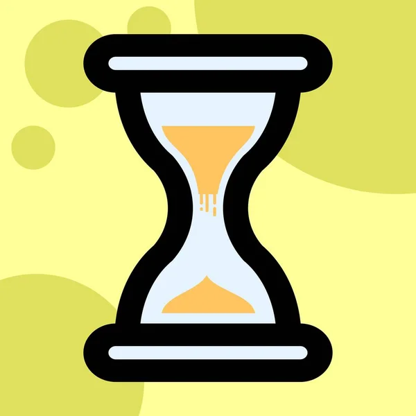 Ilustración Vector Gráfico Hora Reloj Arena Icono Hora — Archivo Imágenes Vectoriales