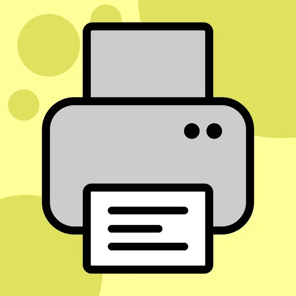 Vector Graphic Machine Printing Printer Print Icon — 스톡 벡터