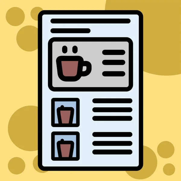 Εικονογράφηση Διάνυσμα Γραφικό Του Online Shop Ecommerce Κατάστημα Εστιατόριο Ποτά — Διανυσματικό Αρχείο
