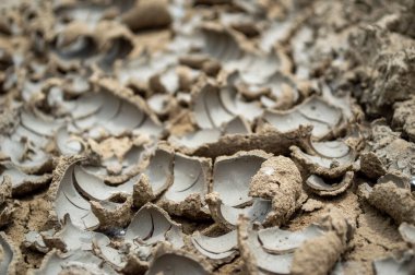 Kuraklık, çatlamış toprak yağmur bekliyor.