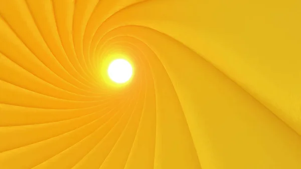 Αφηρημένη Εικόνα Στροβιλισμού Κίτρινης Σήραγγας Γεωμετρικό Υπόβαθρο Απόδοση — Φωτογραφία Αρχείου