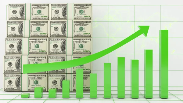 Appreciation Currency Economic Growth Increased Investment Currency Conversion Rate Rendering — Zdjęcie stockowe