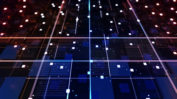 Абстрактный Образ Будущей Концепции Информационных Технологий Цифровая Передача Данных Рендеринг — стоковое фото