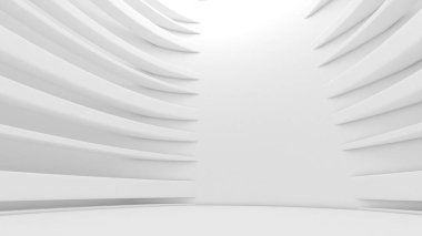 Soyut arkaplan beyaz kemer yapısı, 3B görüntüleme