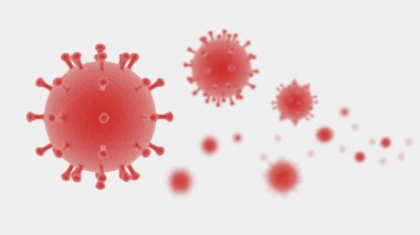 Background illustration Coronavirus 2019-nCov and coronaviruses influenza virus microscopic close-up,Corona virus,3d rendering