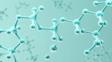 Molekülleri, Nano teknolojisi ve araştırması olan bilim ya da tıbbi geçmiş, 3D çizim, 3D