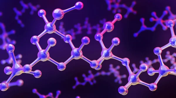분자의 의학적 렌더링 — 스톡 사진