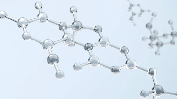 Science or medical background with molecules, Nano technology and research,3d illustration,3d rendering