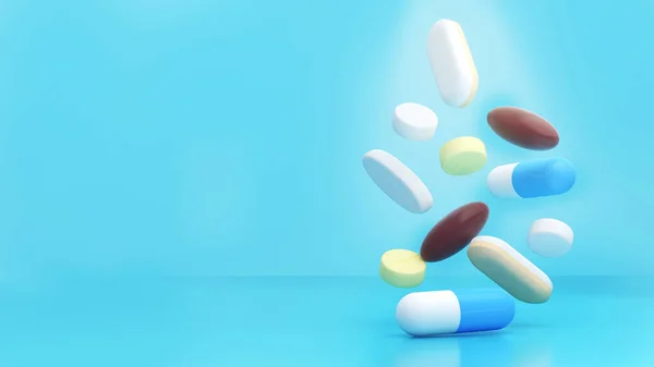 의약품 의약품의 의약품 의약품 의약품 렌더링 — 스톡 사진