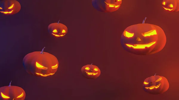 Halloween Festival Background Image Halloween Holidays Pumpkin Devils Rendering — Photo