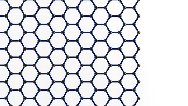 Estrutura Forma Nanotecnologia Nanotecnologia Futuro Grafeno Renderização — Fotografia de Stock