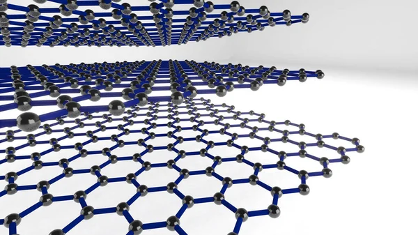 Estructura Forma Nanotecnología Nanotecnología Del Futuro Renderizado — Foto de Stock