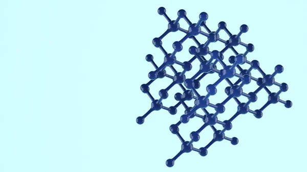 Estructura Forma Nanotecnología Nanotecnología Del Futuro Nano Diamantes Renderizado — Foto de Stock