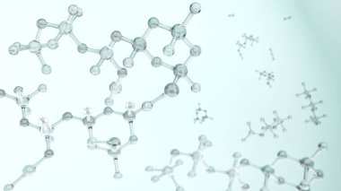 Molekülleri, Nano teknolojisi ve araştırması olan bilim ya da tıbbi geçmiş, 3D çizim, 3D