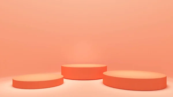 Оранжевый Макет Круга Фоне Orange — стоковое фото
