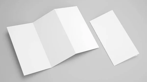 Brochure Mock Isolated White Background 렌더링 — 스톡 사진