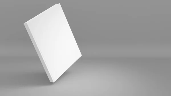 Livro Capa Branco Isolado Modelo Capa Background Book Branco Simular — Fotografia de Stock