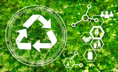 Çevre, çevrenin korunması ve yeşil doğanın yeniden kullanılması ve geri dönüştürülmesi için halkın işbirliği