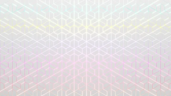 Abstract White Hexagon Shapes Background Geometric Background Rendering — Stockfoto
