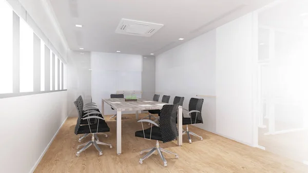 Meeting Room Office Conference Room Furniture Board Mock Rendering —  Fotos de Stock