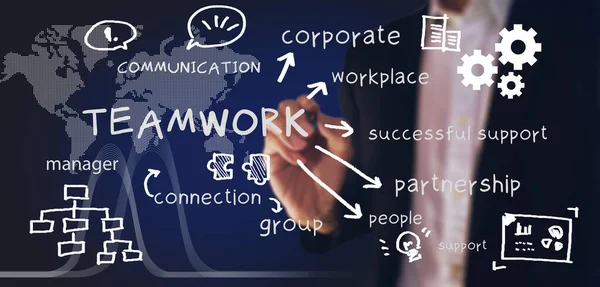 Successful Cooperation Concepts Written Business Professionals — Fotografia de Stock