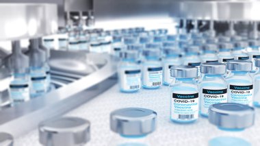 Aşı üretimi, Covid-19 aşısı üretimi. Biyo-bilim 3B görüntüleme