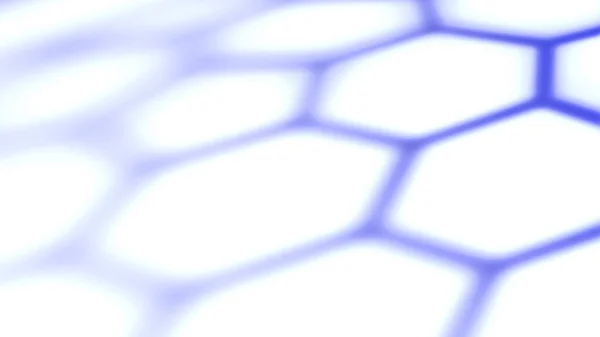 Blue Hexagonal Hazy Abstract Background Rendering — Foto de Stock