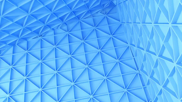 Abstract Triangle Structure,triangular pattern on a blue background,3d rendering