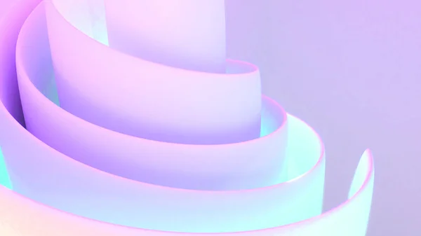 Abstrato Fundo Pastel Roxo Espiral Redemoinho Fluxo Ondas Renderização — Fotografia de Stock