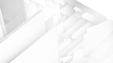 Soyut yumuşak beyaz üçgen yapı arka planı, geometrik arkaplan, 3d oluşturma