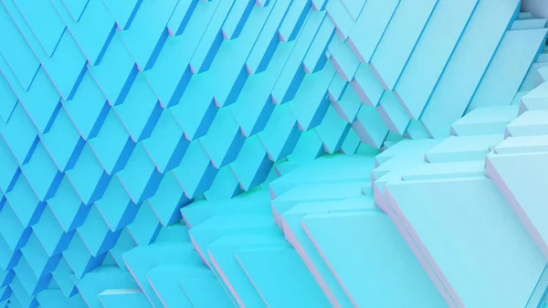 Abstract background three dimensional structure pastel blue gradation, geometric background,3d rendering