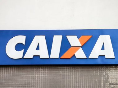 Federal Tasarruf Bankası 'nın banka şubesinin cephesi - CEF (Portekizce: Caixa the Federal), CAIXA olarak da bilinir..