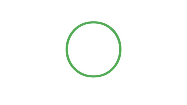 Зелений Знак Символу Анімації Білому Тлі — стокове відео