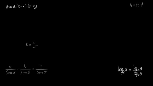 用粉笔写在黑板上的数学公式 — 图库视频影像