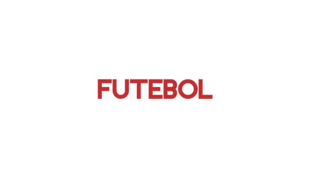 サッカーをテーマにしたホワイトボードに書かれたポルトガル語の単語 ブラジルサッカー — ストック動画