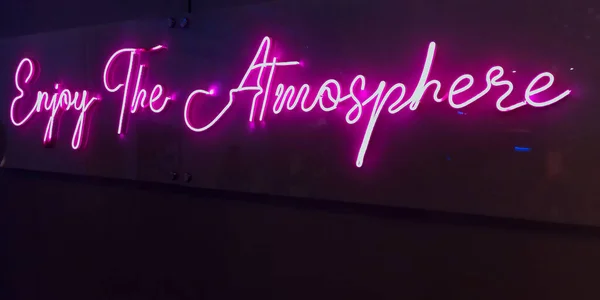 LED Neon Light Sign, Pink Enjoy The Atmosphere