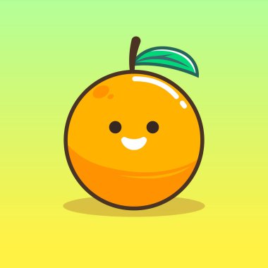 Orange doodle character vector illustration good for mascot, icon, game asset, etc